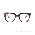 Precio de fábrica Lentes grandes de lujo Giros de acetato de borde completo para unisex